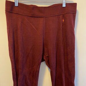 Smartwool Intraknit 200 Base Layer Merino Wool Maroon/Burnt Orange Bottoms